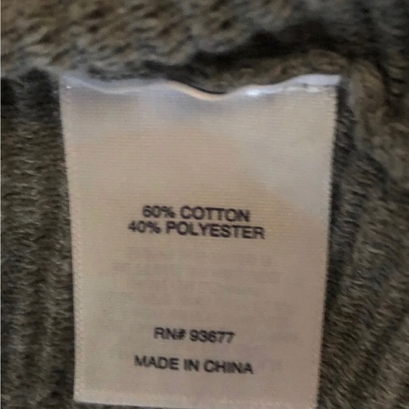 JCPenney St. John’s Bay Gray Ribbed Knit Open Front Cardigan Sweater Petite S - Picture 5 of 8